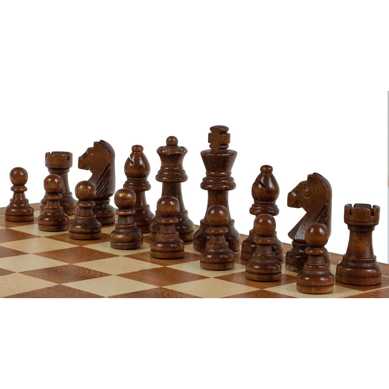 SAPELE Shakkipeli | 31cm-Matkashakki-TiberianChess.fi