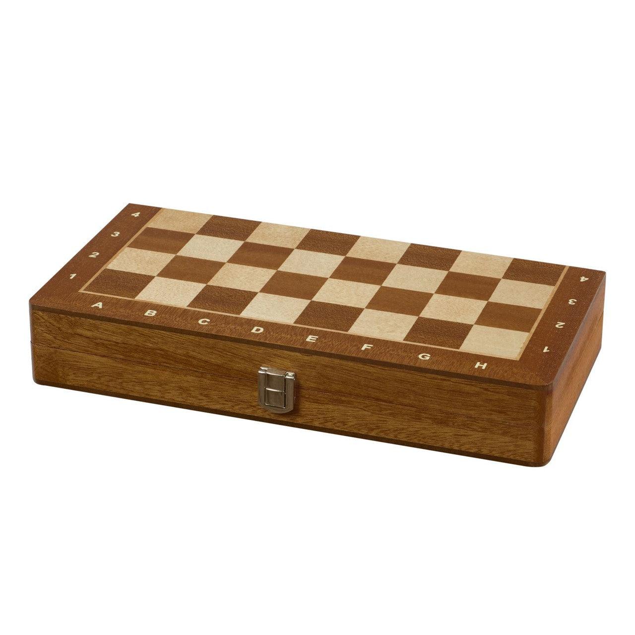 SAPELE Shakkipeli | 31cm-Matkashakki-TiberianChess.fi