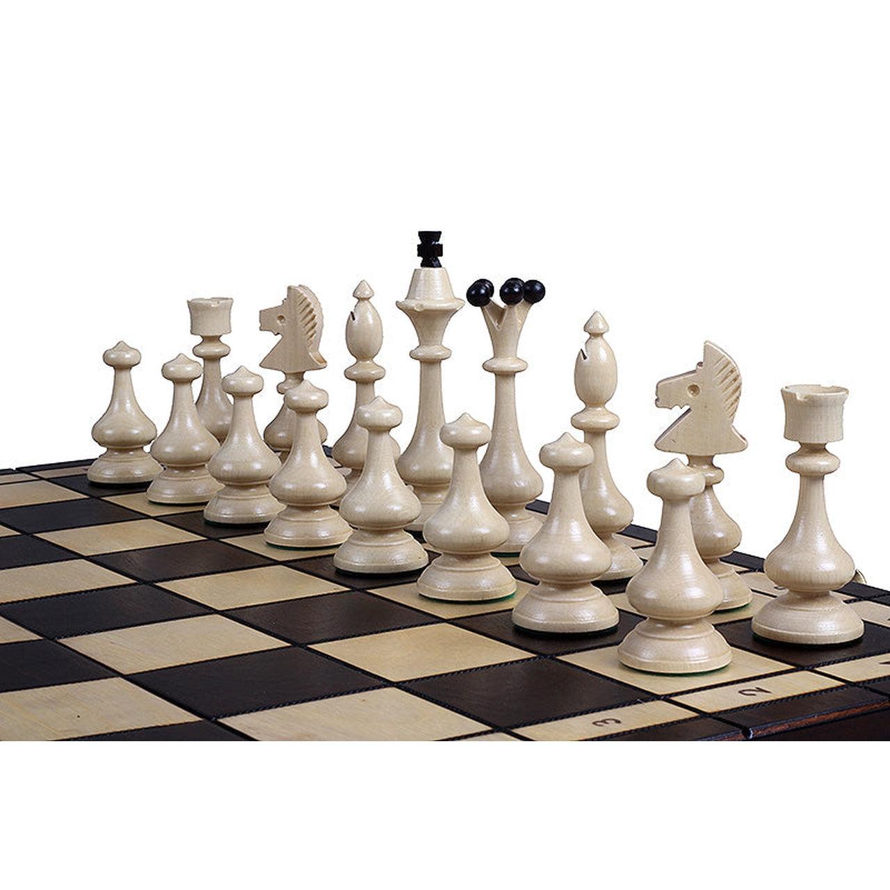 BESKIDA Shakkipeli | 46cm-Taitettava Koristeellinen Shakkisetti-TiberianChess.fi