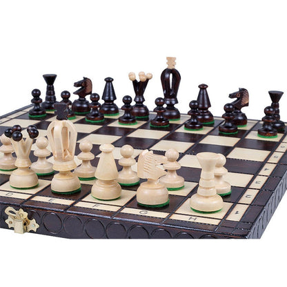 KING'S BROWN Shakkipeli | 38cm-Taitettava Perinteinen Shakkisetti-TiberianChess.fi