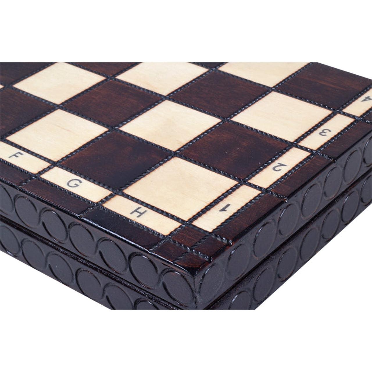 KING'S BROWN Shakkipeli | 38cm-Taitettava Perinteinen Shakkisetti-TiberianChess.fi