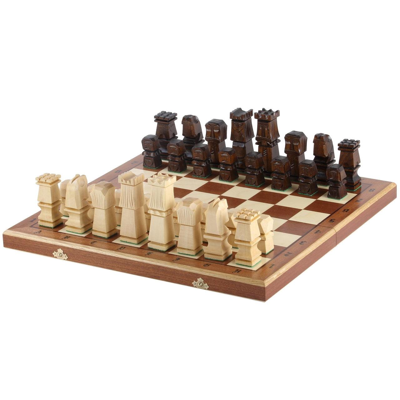 ORAWA Shakkipeli | 50cm-Taitettava Koristeellinen Shakkisetti-TiberianChess.fi