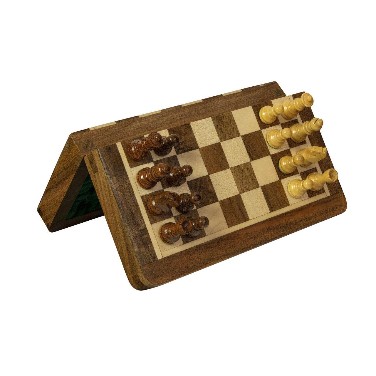 WOODINI Shakkipeli | 18 cm-Matkashakki-TiberianChess.fi